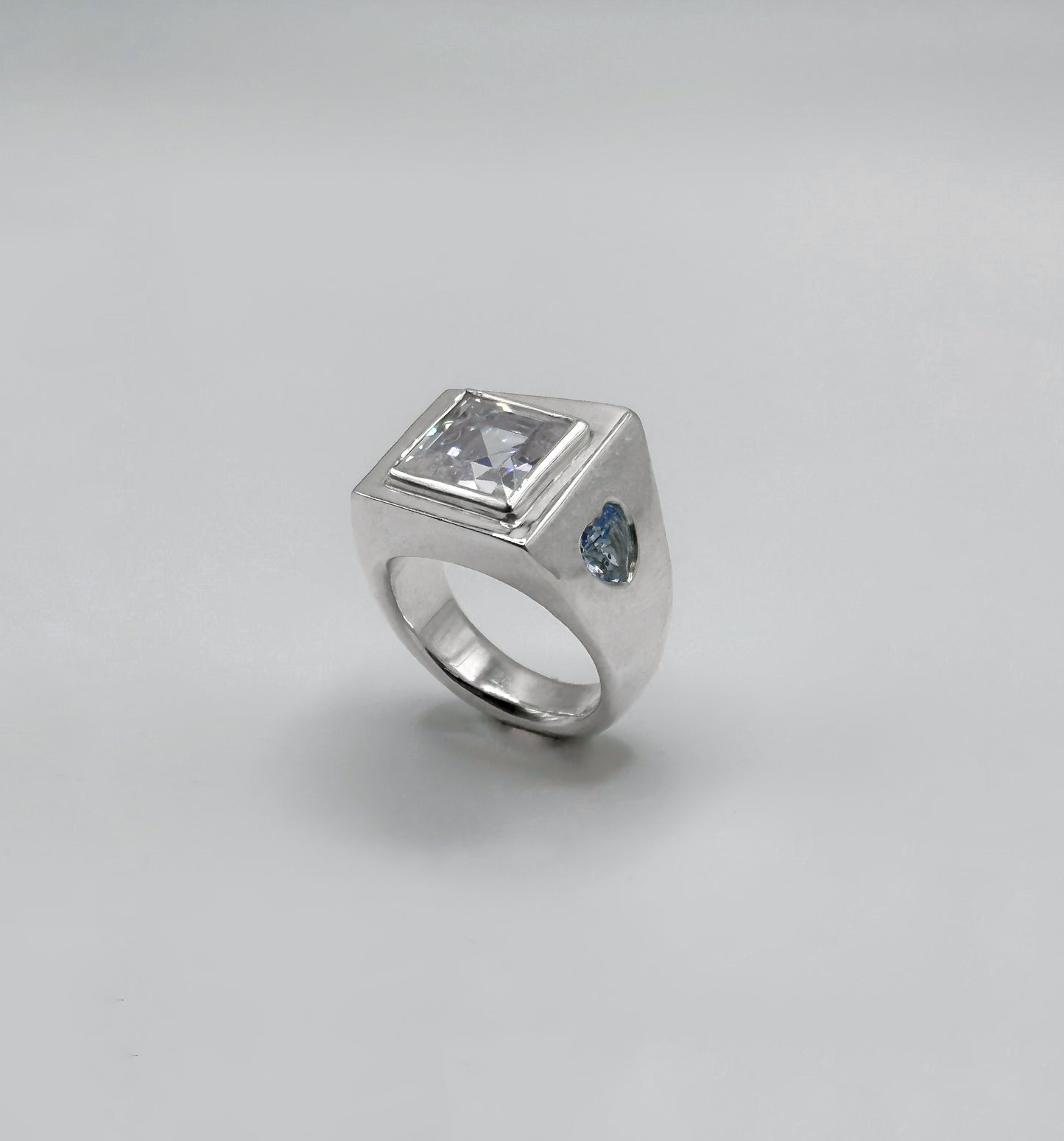 Vice Ring White CZ
